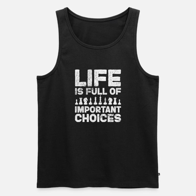 Schach - Männer Premium Bio Tank Top - Schwarz