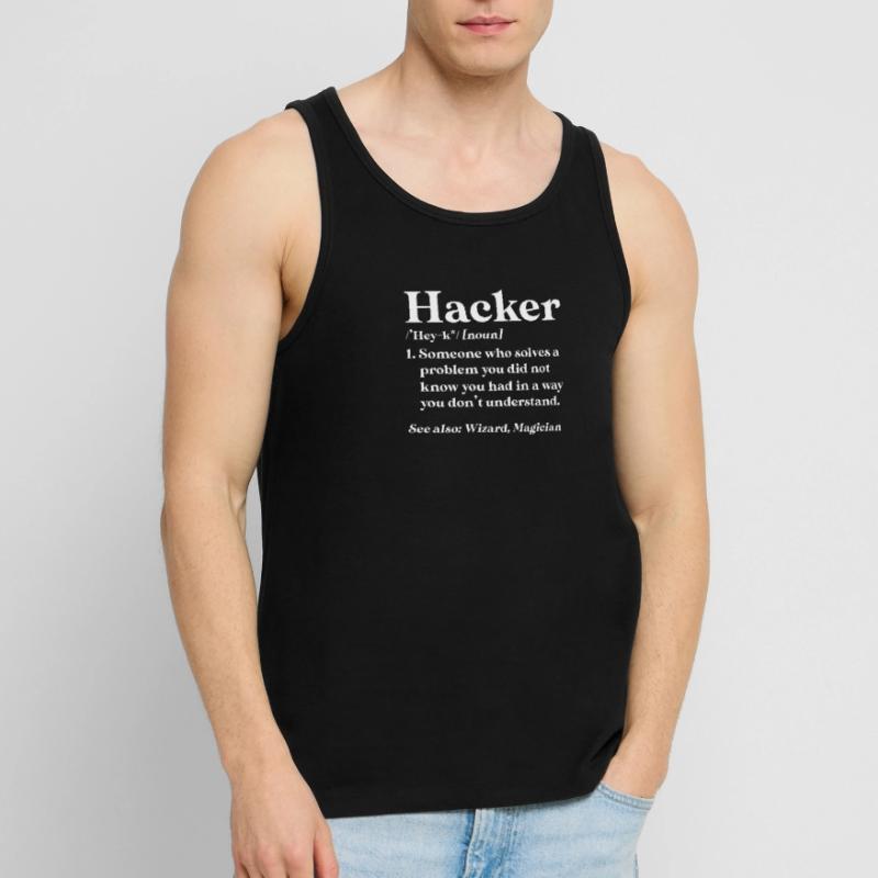 Hacker Coder Computerfreak Nerd Hacking Geschenk Männer Premium Bio Tank Top