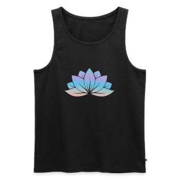 Méditation méditer Zen Yoga cadeau - Débardeur bio Premium Homme - noir - Devant - Michal (187cm)