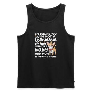 Chihuahua - Débardeur bio Premium Homme - noir - Devant - Michal (187cm)