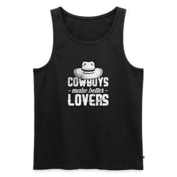 Cow-boy - Débardeur bio Premium Homme - noir - Devant - Michal (187cm)