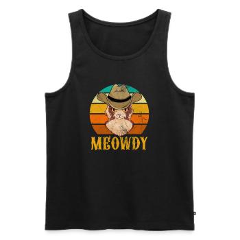 Cow-boy - Débardeur bio Premium Homme - noir - Devant - Michal (187cm)