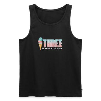 Eiscreme - Männer Premium Bio Tank Top - Schwarz - Vorne - Michal (187cm)