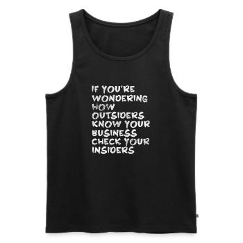 Hacker - Männer Premium Bio Tank Top - Schwarz - Vorne - AI Model Male 178 light (178cm)