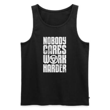 Bodybuilder - Männer Premium Bio Tank Top - Schwarz - Vorne - Michal (187cm)