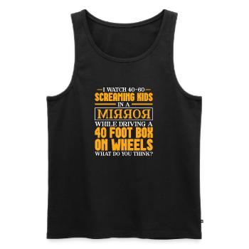 Bus Driver Bus Driver Bus Schuhlbus Gift - Men's Premium Organic Tank Top - black - Front - AI Model Male 178 light (178cm)