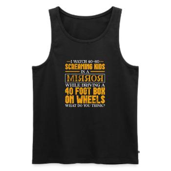 Busfahrer - Männer Premium Bio Tank Top - Schwarz - Vorne - AI Model Male 178 light (178cm)