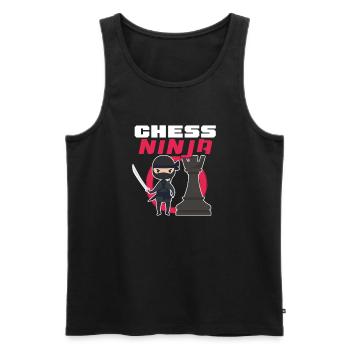Chess Chessboard Checkmate Chess Player - Men's Premium Organic Tank Top - black - Front - AI Model Male 178 light (178cm)