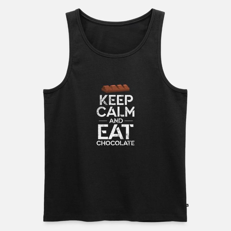 Schokolade - Männer Premium Bio Tank Top - Schwarz