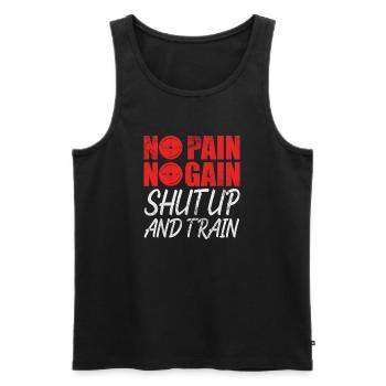 Bodybuilder - Männer Premium Bio Tank Top - Schwarz - Vorne - Michal (187cm)
