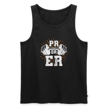 Bodybuilder - Men's Premium Organic Tank Top - black - Front - Michal (187cm)