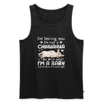 Chihuahua - Débardeur bio Premium Homme - noir - Devant - Michal (187cm)