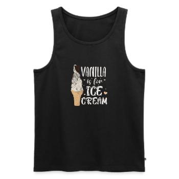 Eiscreme - Männer Premium Bio Tank Top - Schwarz - Vorne - Michal (187cm)