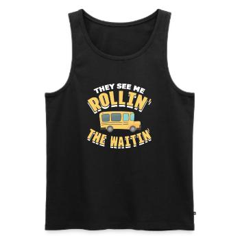 Bus Driver Bus Driver Bus Schuhlbus Gift - Men's Premium Organic Tank Top - black - Front - AI Model Male 178 light (178cm)