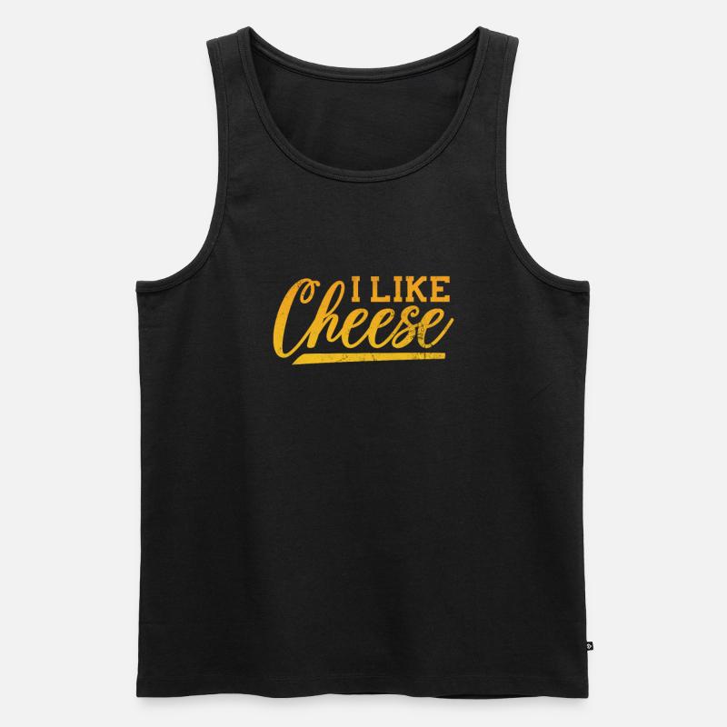 Käse - Männer Premium Bio Tank Top - Schwarz