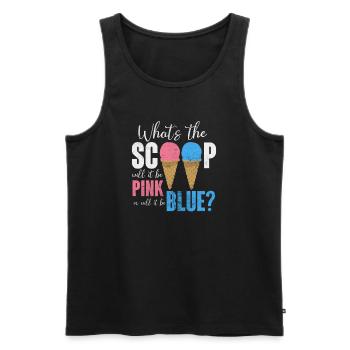 Ice cream - Men's Premium Organic Tank Top - black - Front - AI Model Male 178 light (178cm)