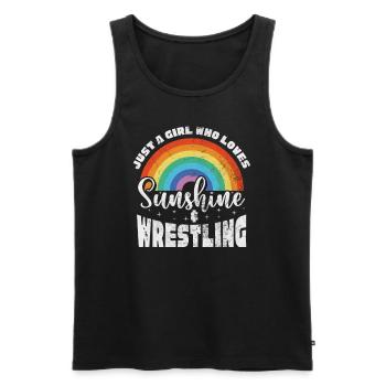 Wrestling - Männer Premium Bio Tank Top - Schwarz - Vorne - AI Model Male 178 light (178cm)