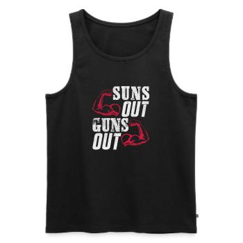 Bodybuilder - Männer Premium Bio Tank Top - Schwarz - Vorne - Michal (187cm)