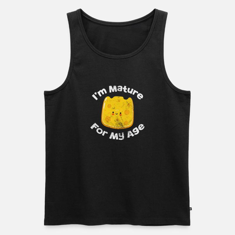 Käse - Männer Premium Bio Tank Top - Schwarz