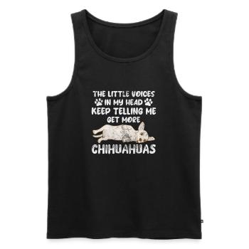 Chihuahua - Débardeur bio Premium Homme - noir - Devant - Michal (187cm)