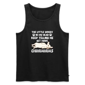 Chihuahua chien chien école chien propriétaire cadeau - Débardeur bio Premium Homme - noir - Devant - Michal (187cm)