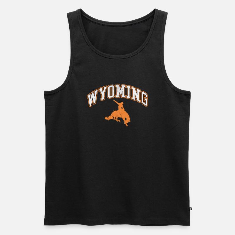 Cowboy - Männer Premium Bio Tank Top - Schwarz