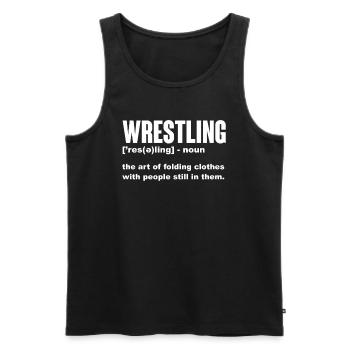 Lutteur lutteur Fight Wrestling Ringer cadeau - Débardeur bio Premium Homme - noir - Devant - Michal (187cm)