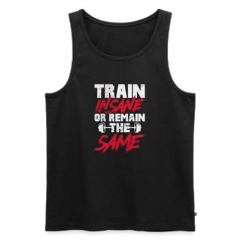 Bodybuilder - Männer Premium Bio Tank Top - Schwarz - Vorne - Michal (187cm)