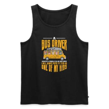 Busfahrer - Männer Premium Bio Tank Top - Schwarz - Vorne - AI Model Male 178 light (178cm)