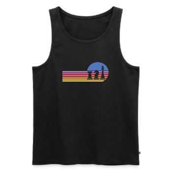 Chess Chessboard Checkmate Chess Player - Men's Premium Organic Tank Top - black - Front - AI Model Male 178 light (178cm)