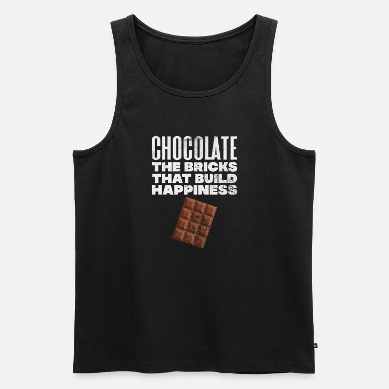 Schokolade - Männer Premium Bio Tank Top - Schwarz