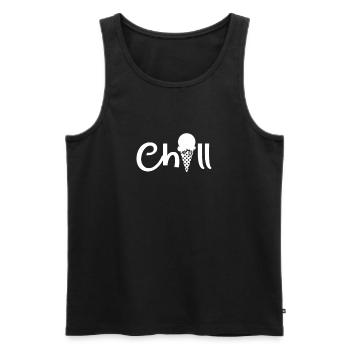Eiscreme Eis Eiskrem Ice Cream Sommer Geschenk - Men's Premium Organic Tank Top - black - Front - AI Model Male 178 light (178cm)