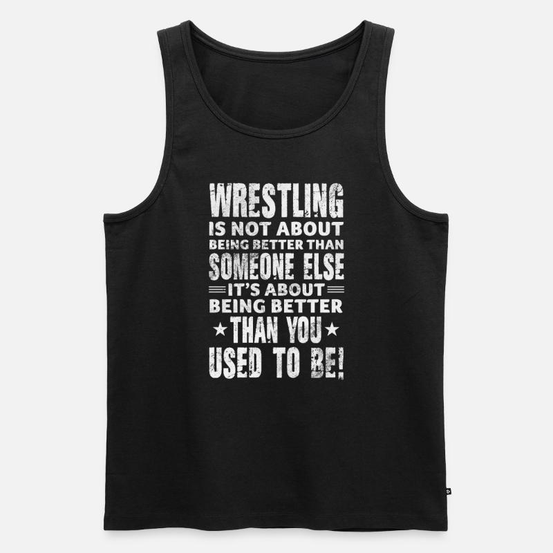 Wrestling - Männer Premium Bio Tank Top - Schwarz