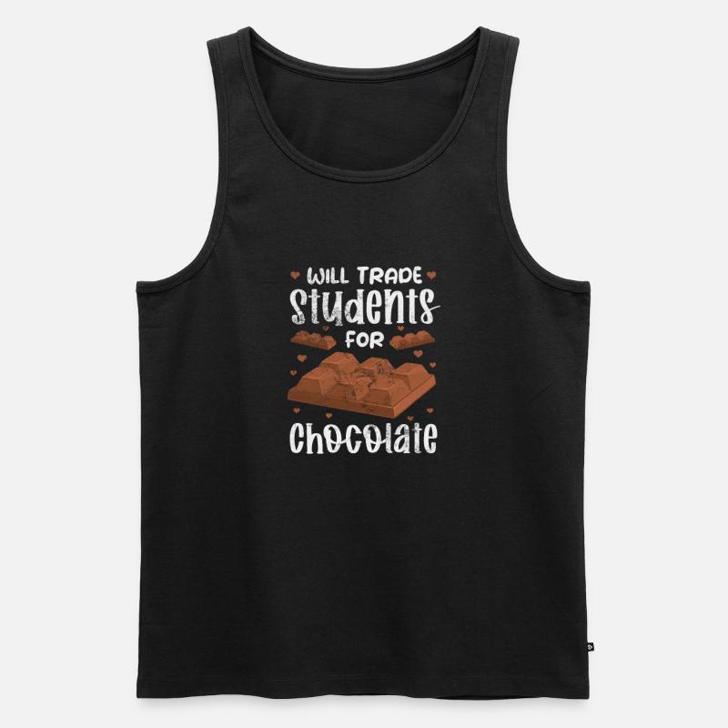 Schokolade - Männer Premium Bio Tank Top - Schwarz