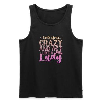 Cowboy - Männer Premium Bio Tank Top - Schwarz - Vorne - Michal (187cm)