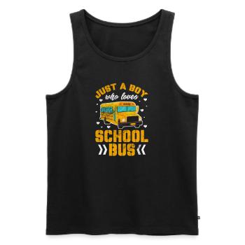 Busfahrer - Männer Premium Bio Tank Top - Schwarz - Vorne - AI Model Male 178 light (178cm)