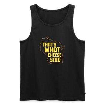 Käse Käsekuchen Essen Geschenk - Männer Premium Bio Tank Top - Schwarz - Vorne - Michal (187cm)