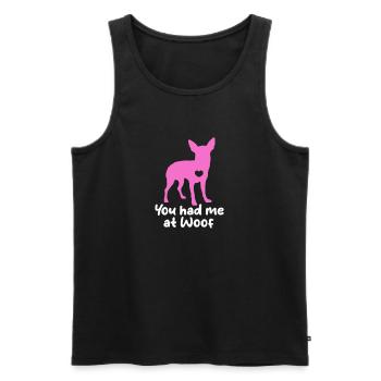 Chihuahua chien chien école chien propriétaire cadeau - Débardeur bio Premium Homme - noir - Devant - Michal (187cm)