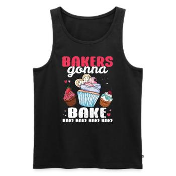 Cupcake - Men's Premium Organic Tank Top - black - Front - AI Model Male 178 light (178cm)