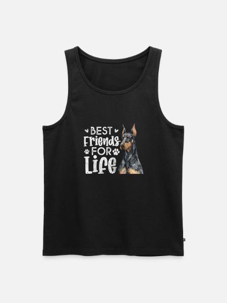 Doberman - Men's Premium Organic Tank Top - black