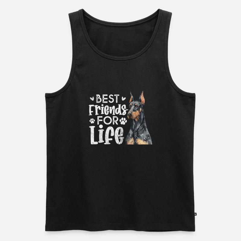 Dobermann - Männer Premium Bio Tank Top - Schwarz