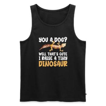 Gecko Salamander Lizard Reptile Gift - Men's Premium Organic Tank Top - black - Front - Michal (187cm)