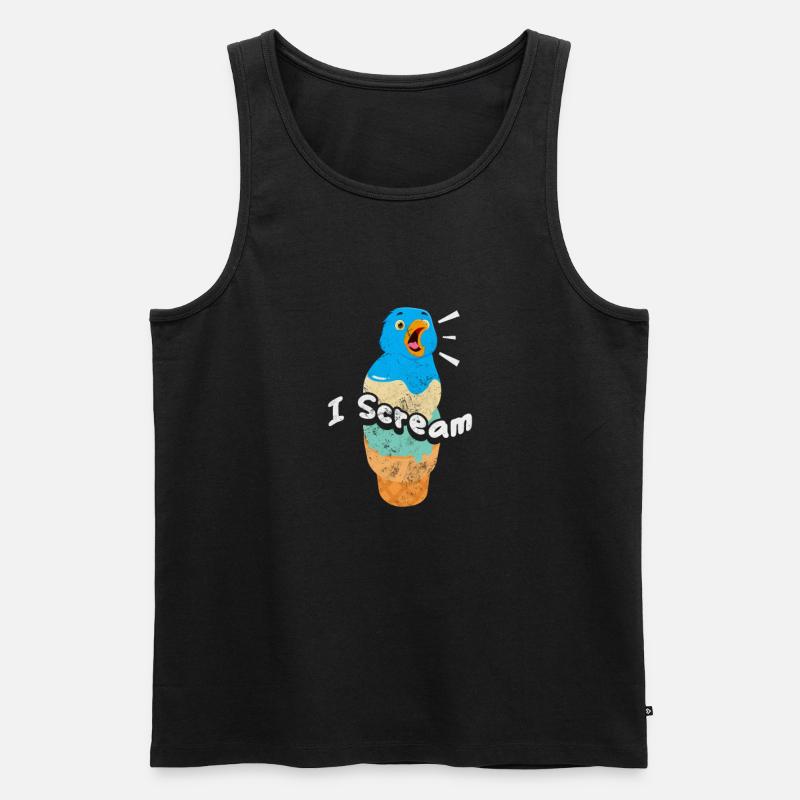 Eiscreme - Männer Premium Bio Tank Top - Schwarz