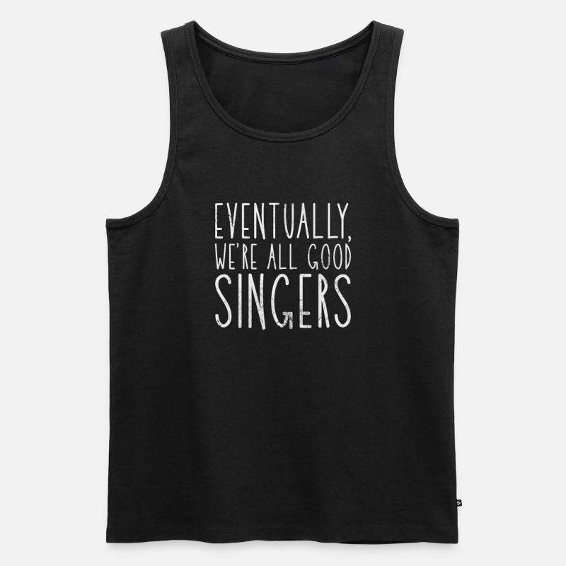 Sänger - Männer Premium Bio Tank Top - Schwarz