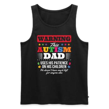 Autism Dad Awareness Day Autistic Gift - Men's Premium Organic Tank Top - black - Front - Michal (187cm)