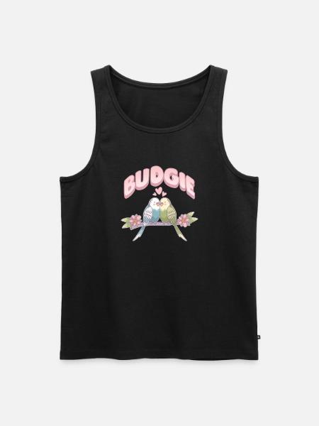 Budgie Bird Pet Parakeet Gift - Men's Premium Organic Tank Top - black