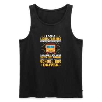 Bus Driver Bus Driver Bus Schuhlbus Gift - Men's Premium Organic Tank Top - black - Front - AI Model Male 178 light (178cm)