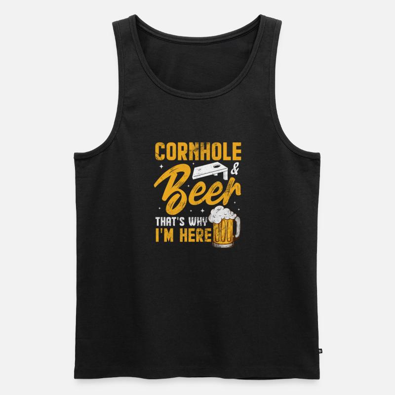 Cornhole - Männer Premium Bio Tank Top - Schwarz