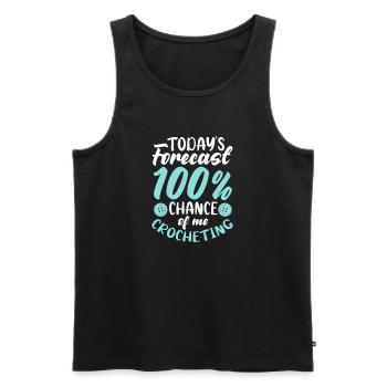 Crochet Knitting Sewing Seamstress Gift - Men's Premium Organic Tank Top - black - Front - AI Model Male 178 light (178cm)