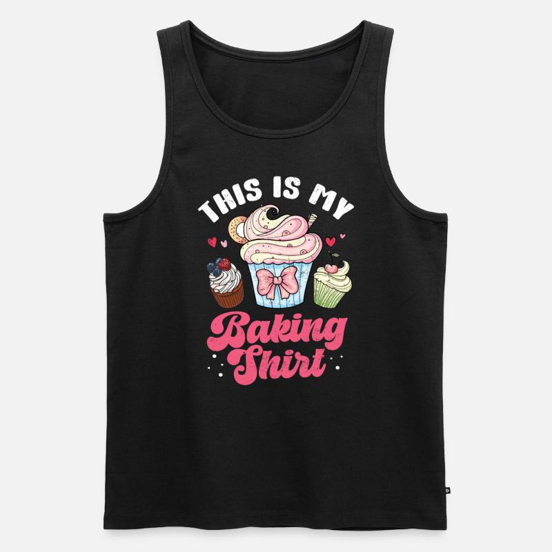 Cupcake - Männer Premium Bio Tank Top - Schwarz